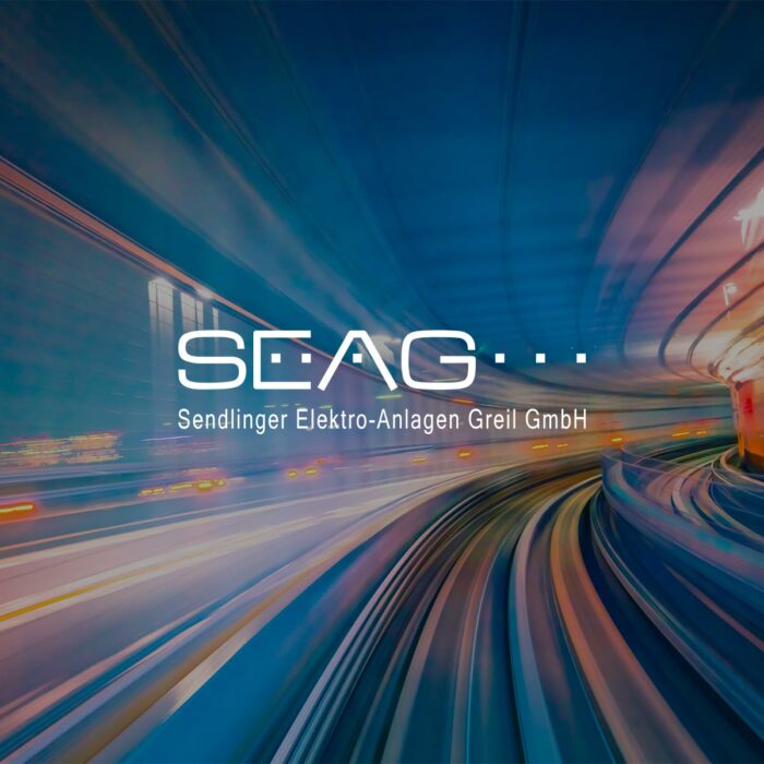 SEAG Logo auf Lichterhintergrund